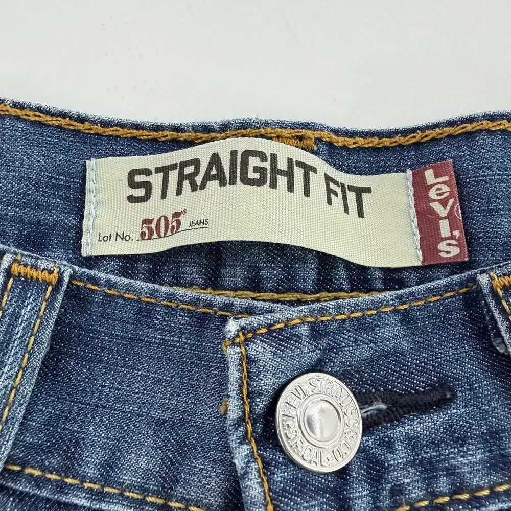 Levi's 505 Straight Fit Jeans 32x30 Medium Wash Denim Red Tab Men's